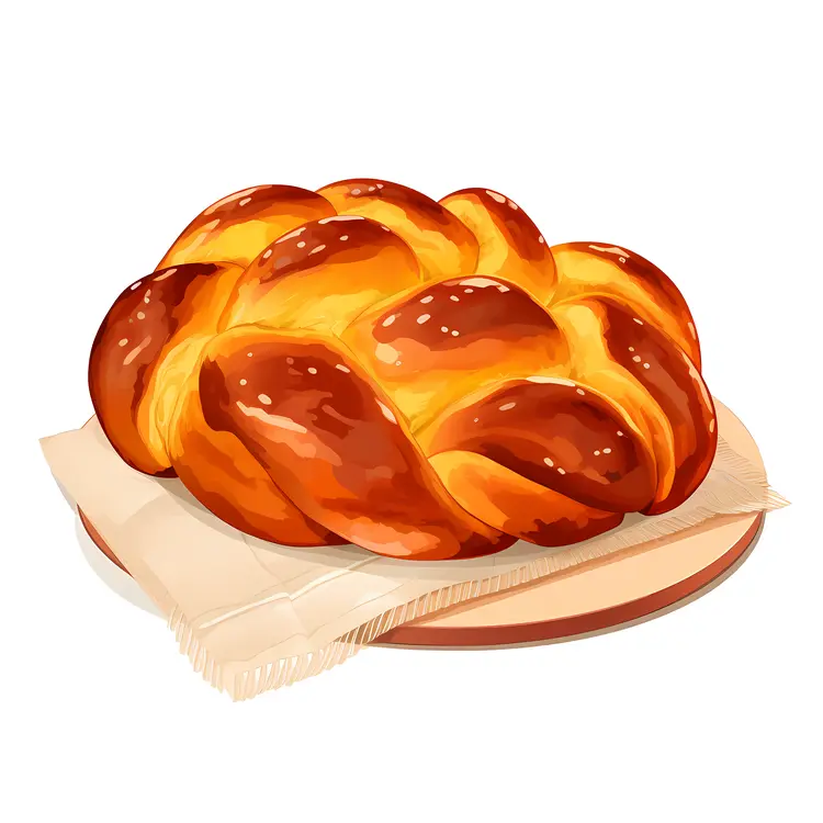 Braided Bread on Paper