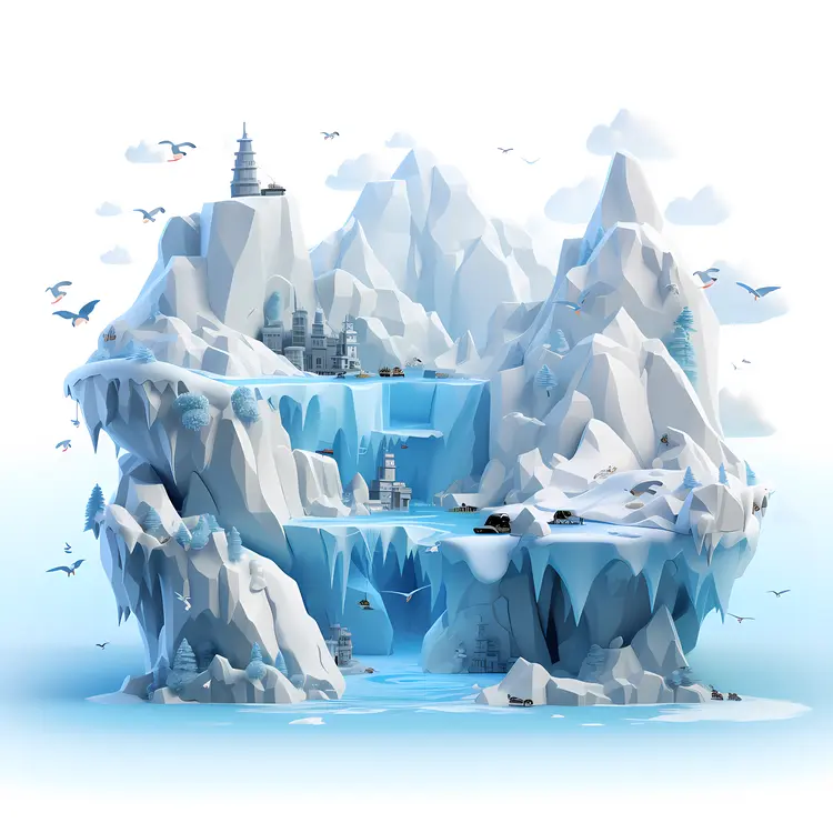 Majestic Iceberg Landscape