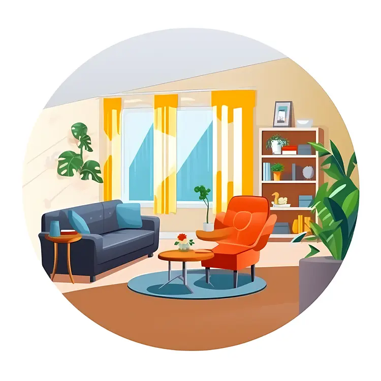 Cozy Living Room with Modern Furniture