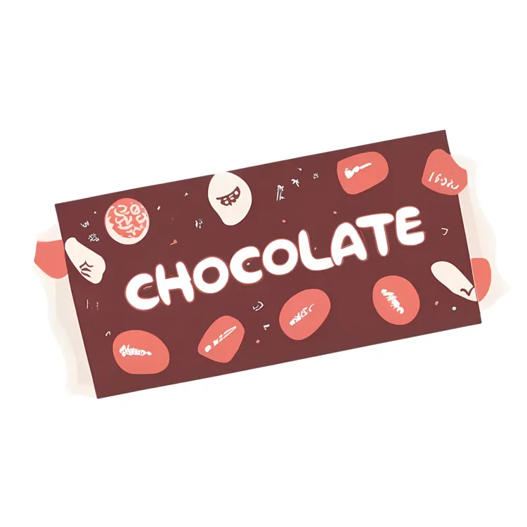 Chocolate Bar with Red and White Dots