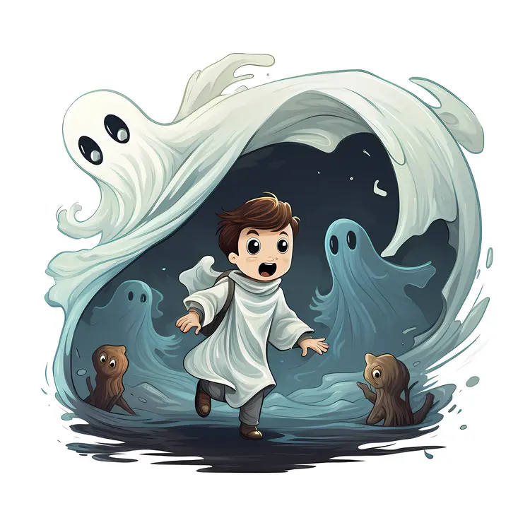 Child Running from Ghosts