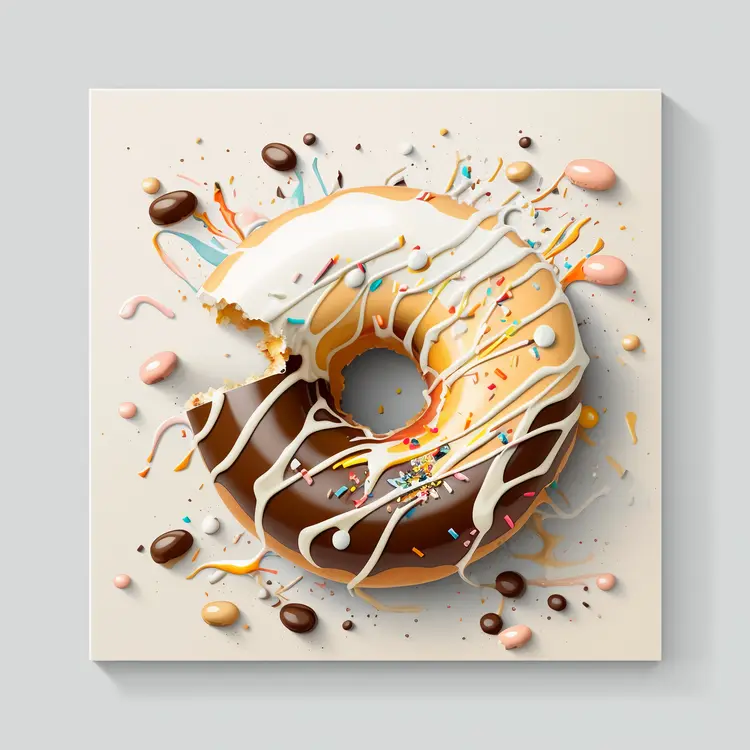 Delicious Frosted Donut with Sprinkles