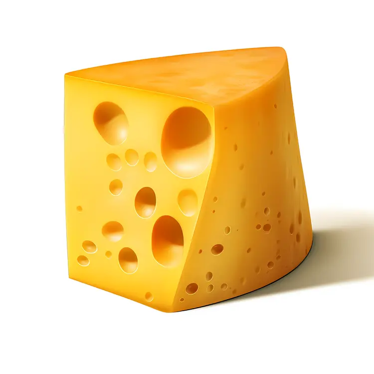 Yellow Cheese Block with Holes