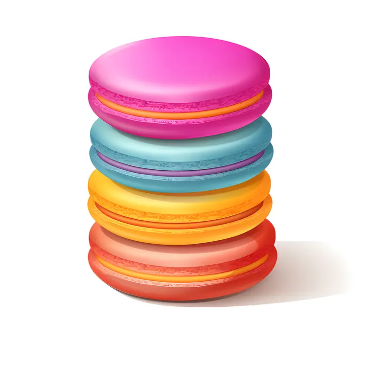 Stack of Colorful Macarons
