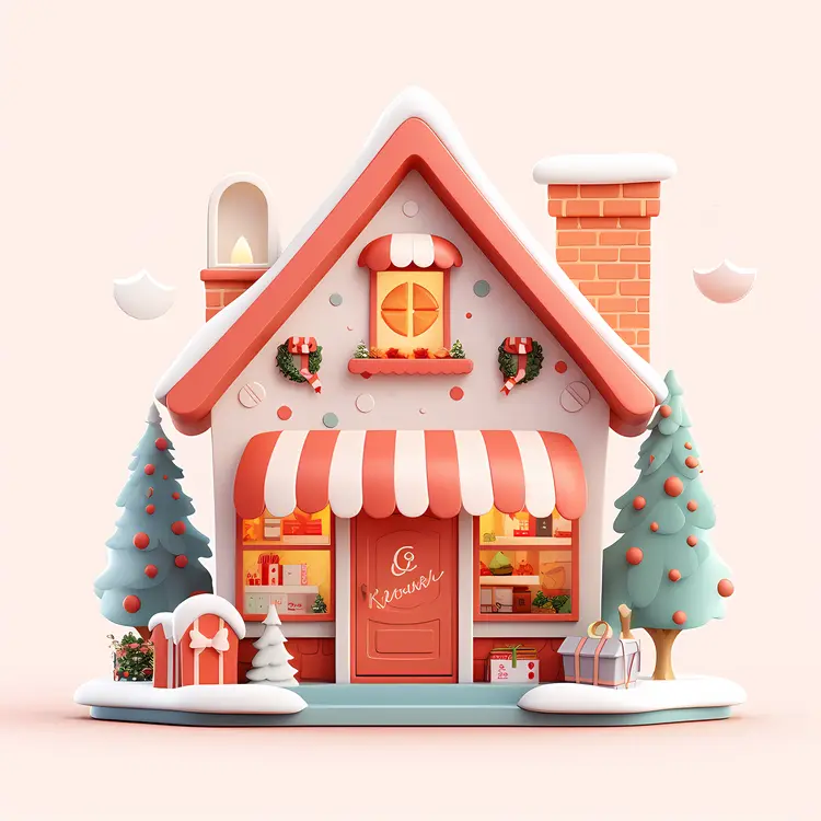 Small cute doodle house
