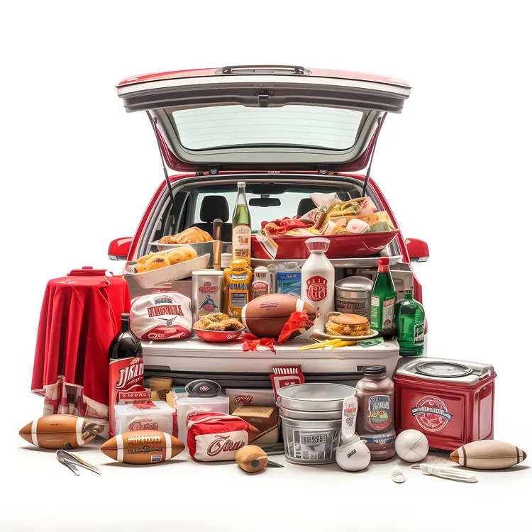 Tailgate Party with Food and Drinks