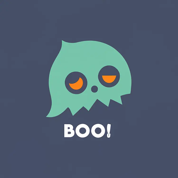 Cute Ghost Saying Boo