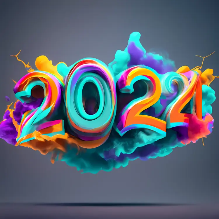 Colorful 2024 Celebration