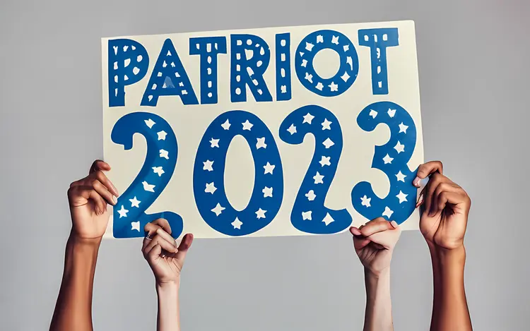 Patriot Day 2023 Sign Held by Hands