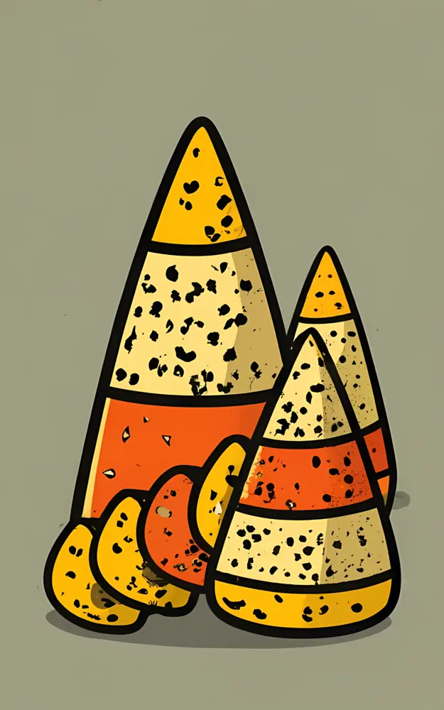 Spotted Candy Corn for Halloween