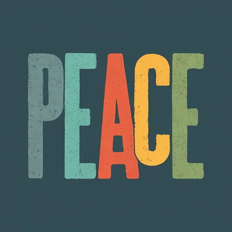 Colorful Peace Word