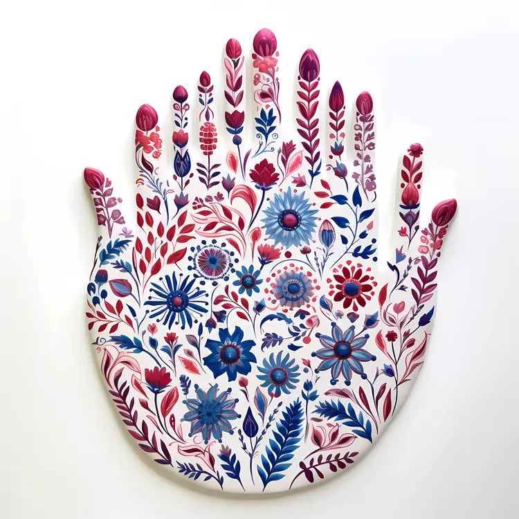 Hand with Intricate Floral Design
