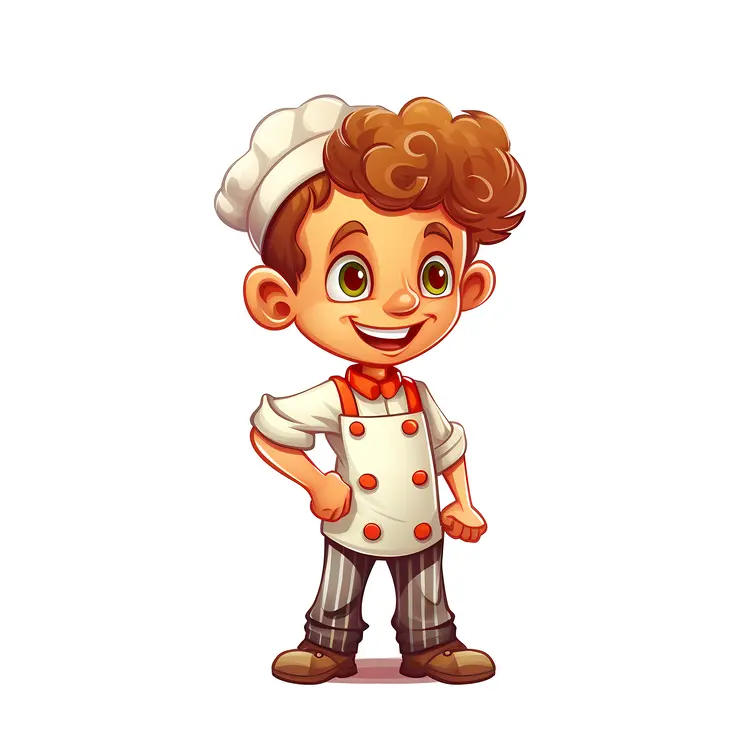 Cute Cartoon Chef Boy