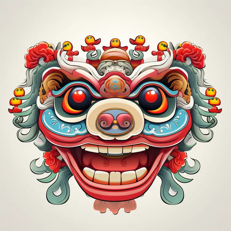 Decorative Lion Dance Mask