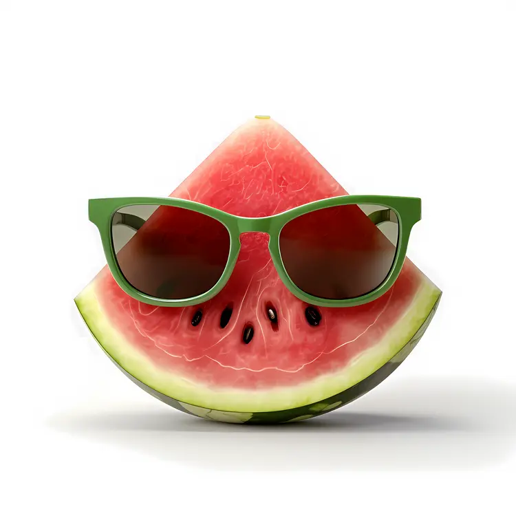 Cool Watermelon Cartoon with Sunglasses