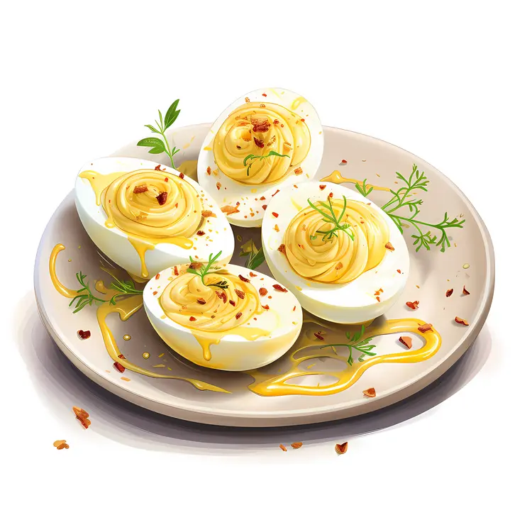 Delicious Deviled Eggs on a Plate