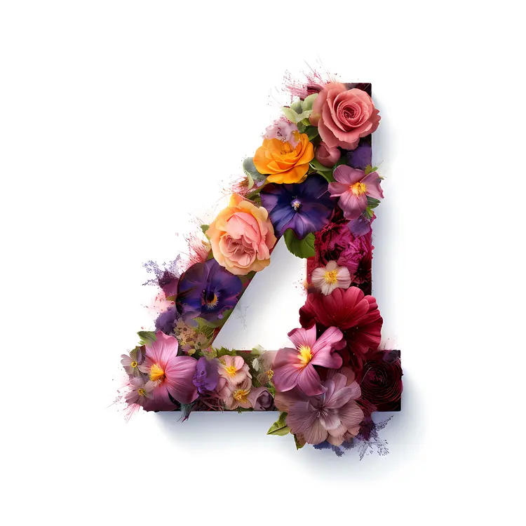Colorful Floral Number 4