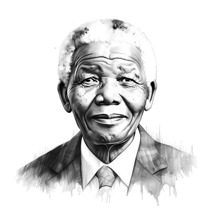 Black and White Portrait of an Elderly Man