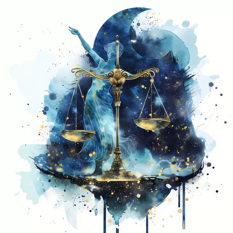 balanced Libra mystical abstract justice