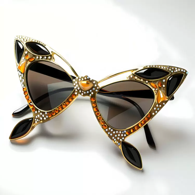black and orange colored sunglasses sun glasses shiny butterfly eyes glittering butterfly sparkling butterfly sunglasses