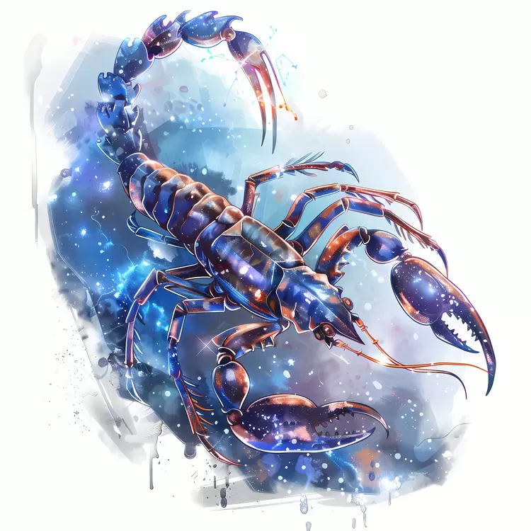 Prophecy Scorpio Mysticism Watercolor Alchemical Interpretation