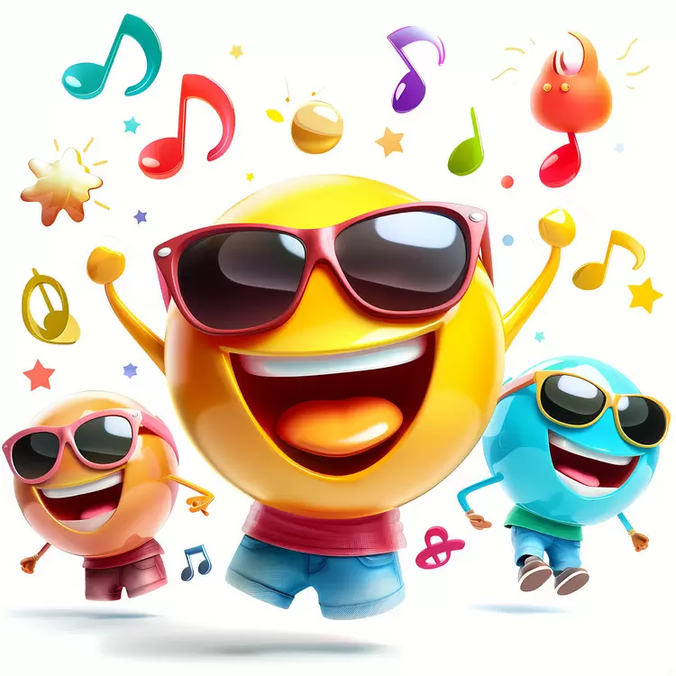 summer Emojicote Fun emotion Iconemoji Sunglasses