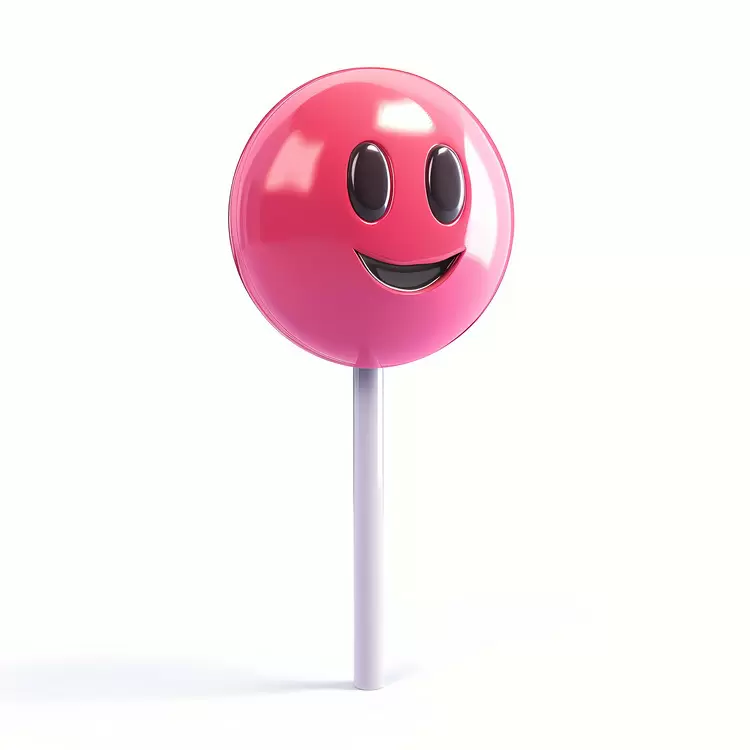 Sweet Pink Round shape Delightful Smile