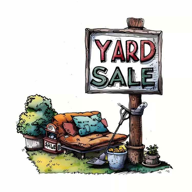 rummage sale 10 estate sale YARD SALE garage sign