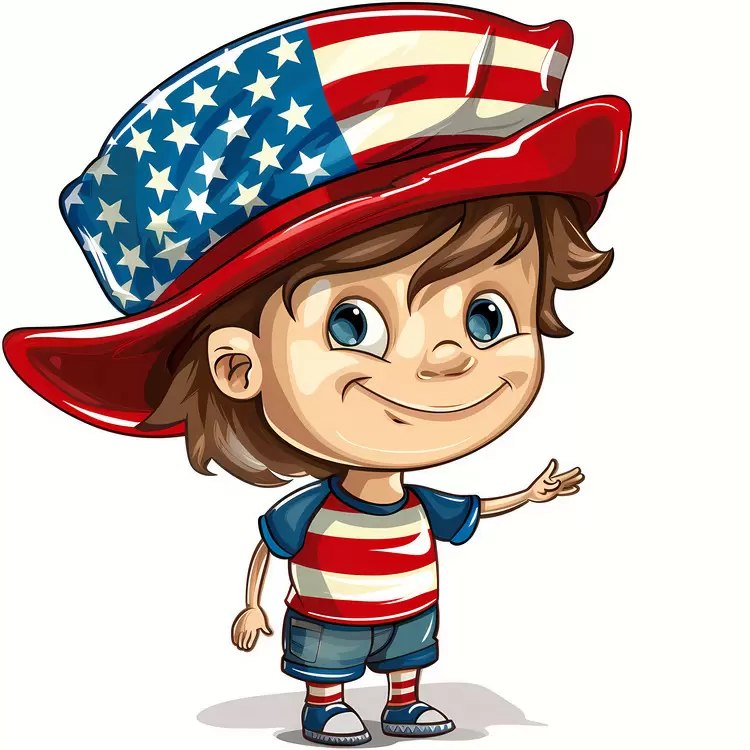 Character Cartoon American Children's illustration Flag