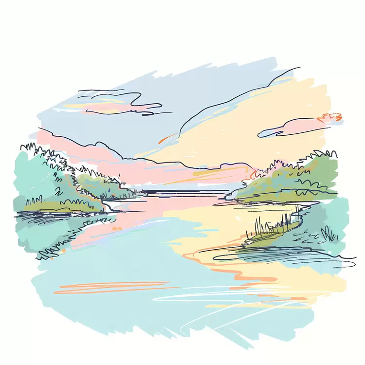 water clouds calm Peaceful lake river