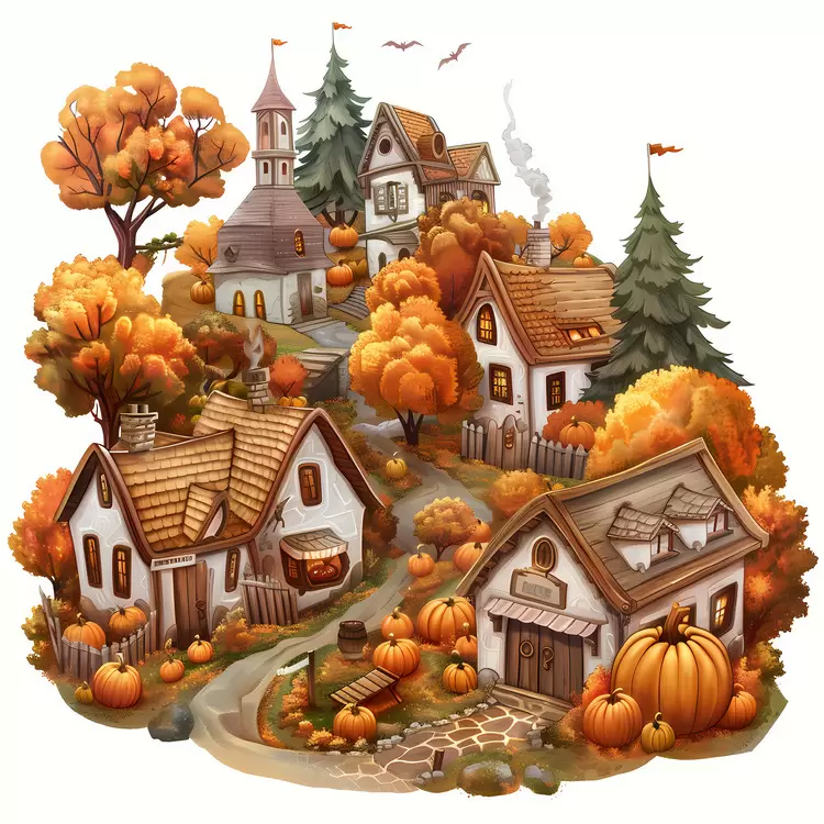 Scarecrow city Village Pumpkin patch Autumn