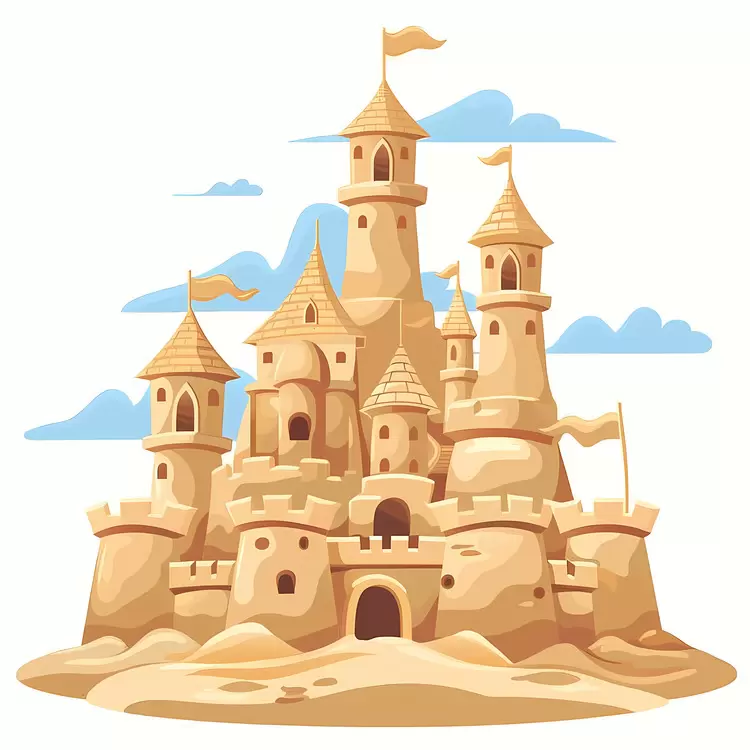 seaside sandy castle beach castle in the sand
