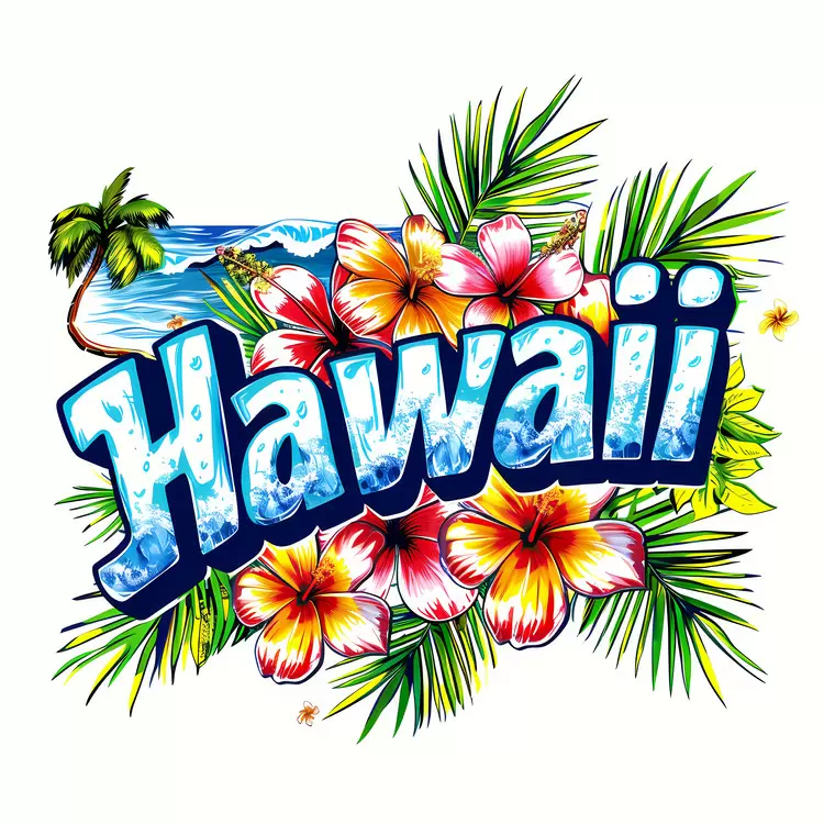 Palm trees Hawaii Paradise Vacation Flowers