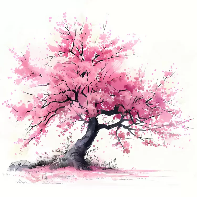 Cherry blossom What is the main color of the Blossoming Pink Artistic