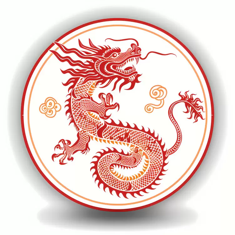 Chinese Zodiacs Lunar animal Red dragon Chinese culture Year of the Dragon