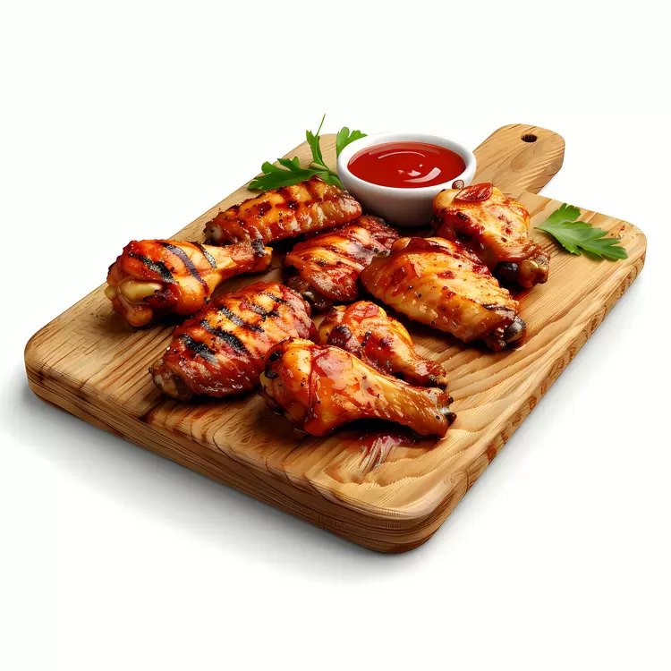 Side Dish BBQ Barbecue Grilled Chicken Wings Finger Food