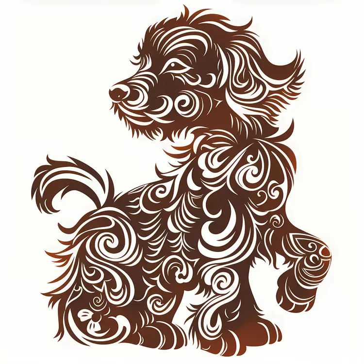 Pet Dog Chinese Zodiacs Floral Animal
