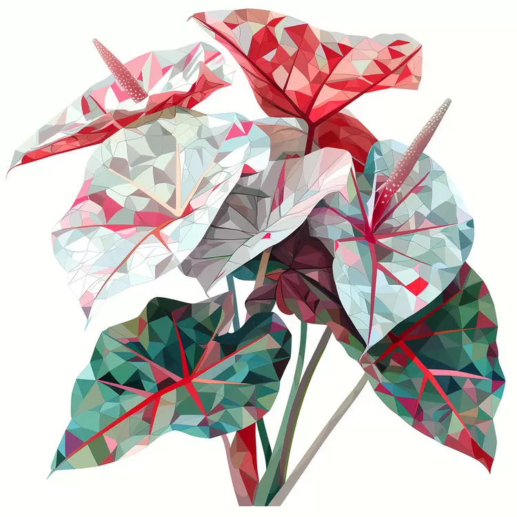watercolor painting geometric art flowers low key