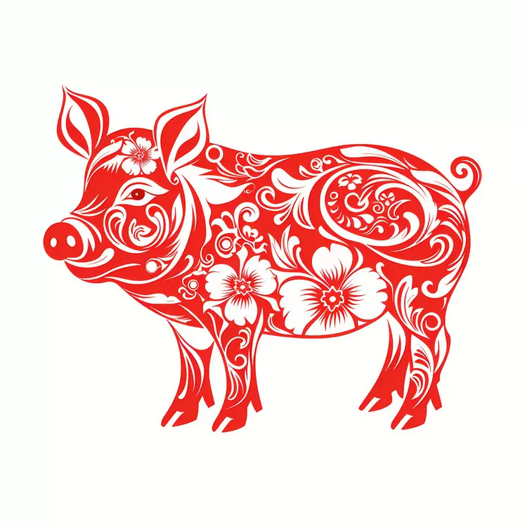 pig lucky chinese new year fortune culture