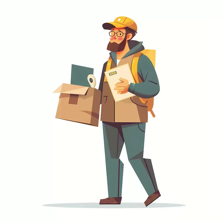 delivery service parcel delivery postal worker package handler man