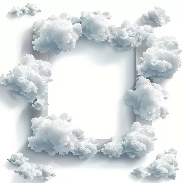 3D paper cloud shadow realistic
