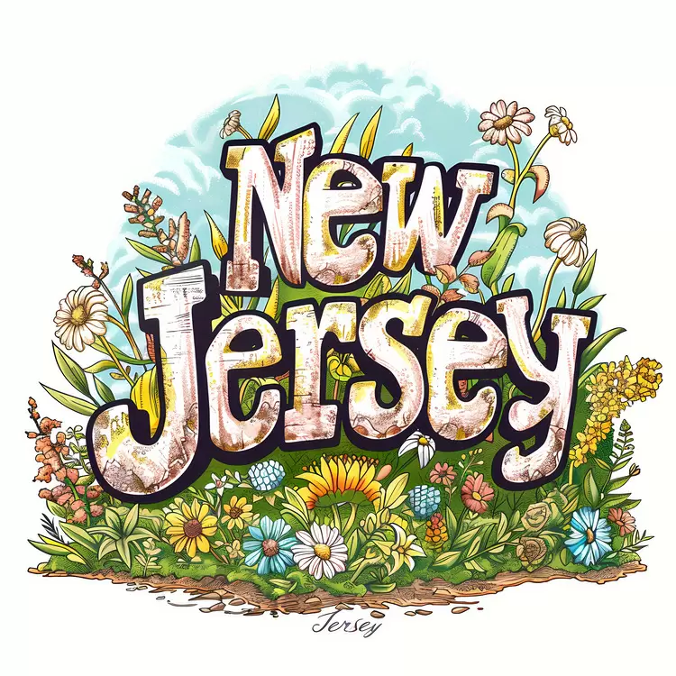 new jersey state flower state map state flag state tree