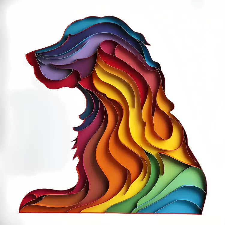 art rainbow colorful paper abstract
