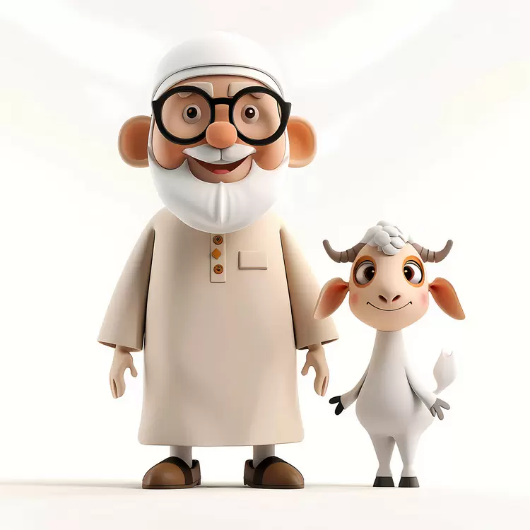 Eid al-Adha goat character animal sheep