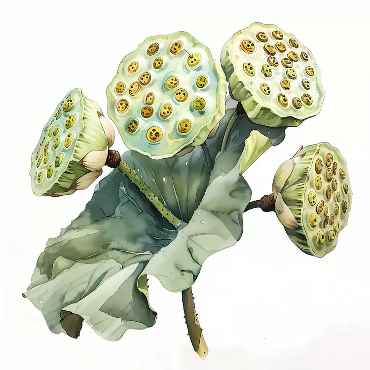 delicate botanical illustration floral string reels wildflower