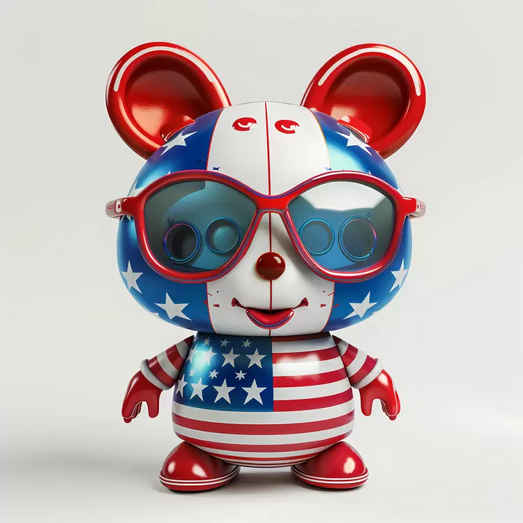 American Flag Toy Shape Texture 4th Of July