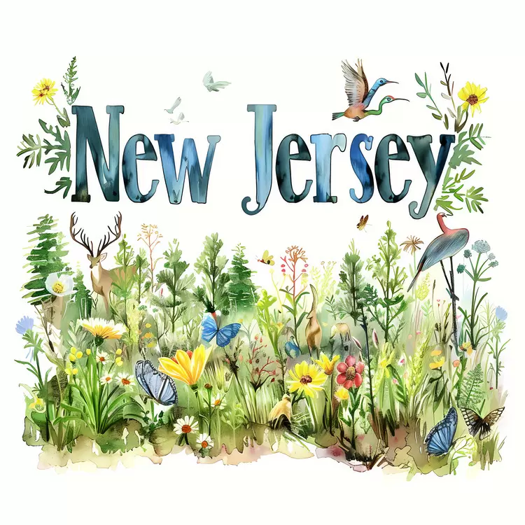 flora and fauna botanical illustration eco art watercolor painting New Jersey