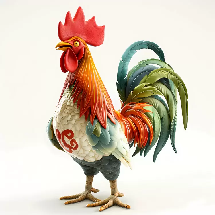 Chinese Zodiacs Colorful rooster Art Chinese culture Symbolism