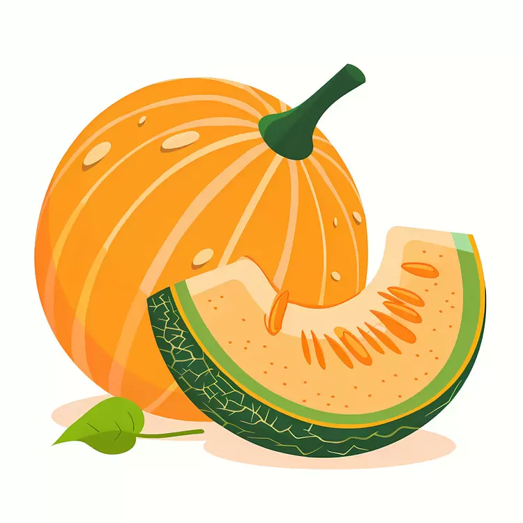 Summer fruit Melted watermelon Mini watermelon Food illustration cantaloupes