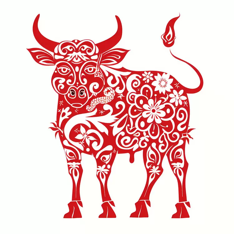 Traditional Flower pattern Chinese Zodiacs Symbolism China